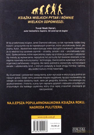 Strzelby, zarazki i stal Krótka historia ludzkości - Jared Diamond [KSIĄŻKA]
