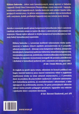 Zachowania komunikacyjne dzieci z autyzmem - Elżbieta Sadowska [KSIĄŻKA]