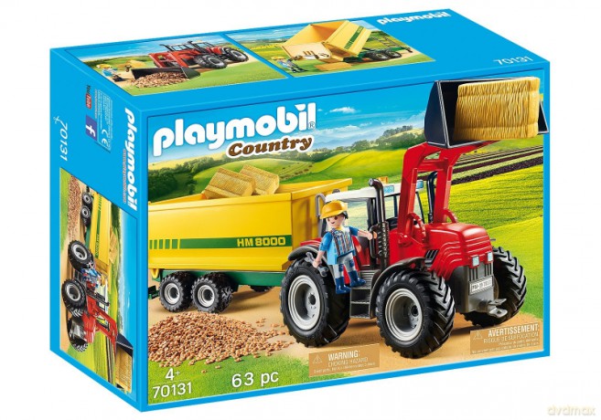 Zestaw figurek Duży traktor z przyczepą [FIGURKA]