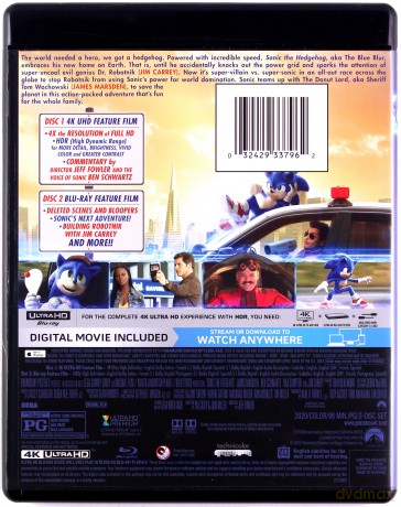 Sonic the Hedgehog (SONIC. Szybki jak błyskawica) [Blu-Ray 4K]+[Blu-Ray]
