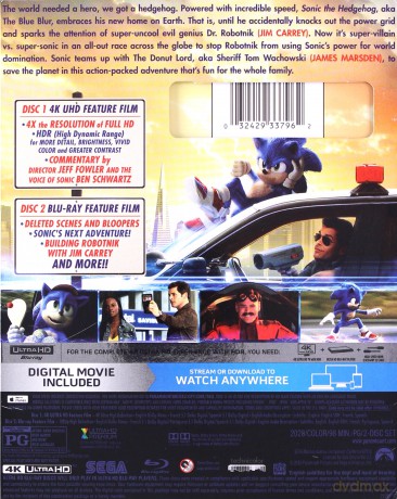 Sonic the Hedgehog (SONIC. Szybki jak błyskawica) [Blu-Ray 4K]+[Blu-Ray]