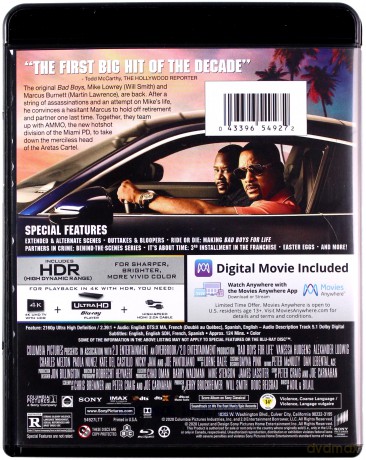 Bad Boys for Life [Blu-Ray 4K]+[Blu-Ray]