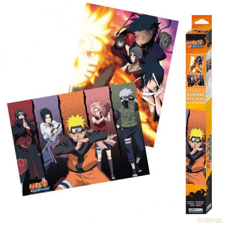 NARUTO SHIPPUDEN Set 2 Chibi Posters Groups (52x38)