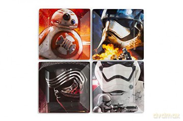 STAR WARS EPVII Plates Characters #1 (4 pcs) (Gwiezdne Wojny)