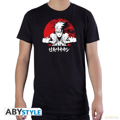 NARUTO SHIPPUDEN Tshirt Kakashi man SS black basic M