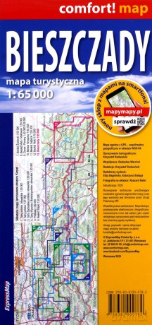 Bieszczady mapa turystyczna 1:65 000