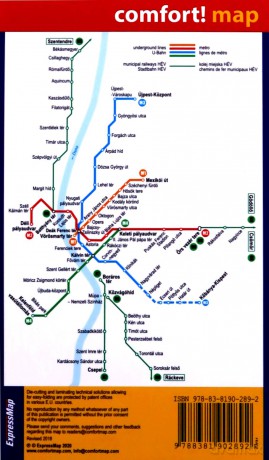 Budapest kieszonkowy laminowany plan miasta 1:15 000
