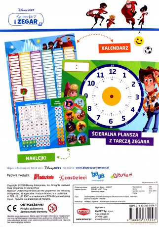Disney Uczy. Filmy. Kalendarz i zegar [KSIĄŻKA]