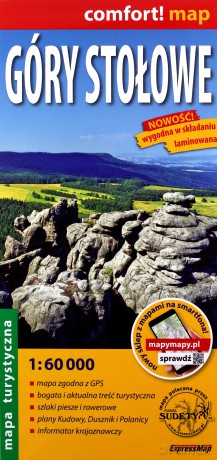 Góry Stołowe; laminowana mapa turystyczna; 1:60 000