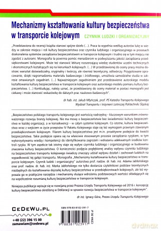 Mechanizmy kształtowania kultury bezpieczeństwa w transporcie kolejowym. - Adam Jabłoński, Marek Jabłoński [KSIĄŻKA]