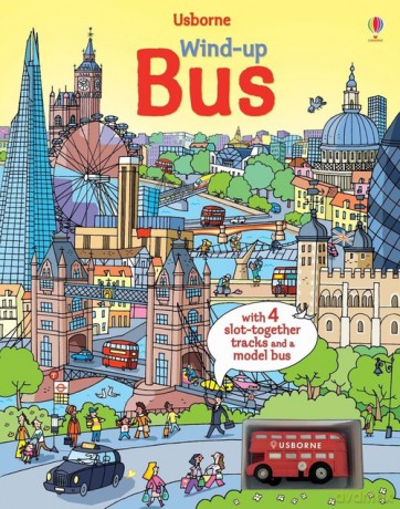 Wind-up bus book with slot-together tracks - Fiona Watt [KSIĄŻKA]