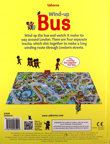 Wind-up bus book with slot-together tracks - Fiona Watt [KSIĄŻKA]