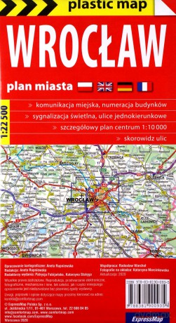 Wrocław foliowany plan miasta 1:22 500