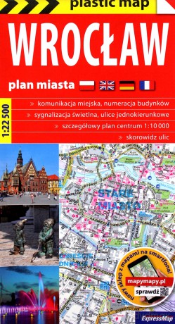 Wrocław foliowany plan miasta 1:22 500
