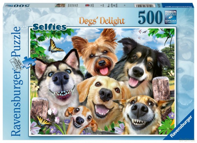 RAVENSBURGER 500 el. Uśmiechnięte Selfie Psów [PUZZLE]