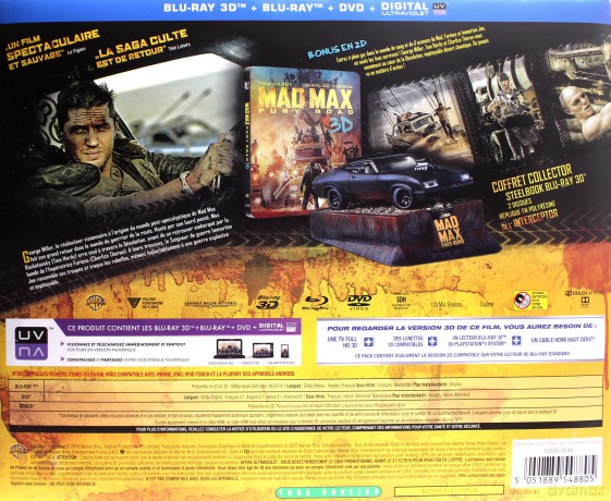 Mad Max: Fury Road (Mad Max: Na drodze gniewu) (Limited Collector's Edition) [Blu-Ray 3D]+[Blu-Ray]+[DVD]