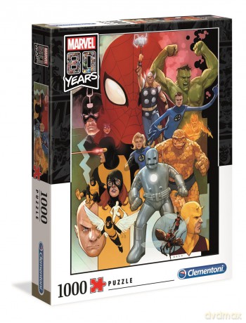 CLEMENTONI 1000 el. Marvel 80 el. lat (39534) [PUZZLE]