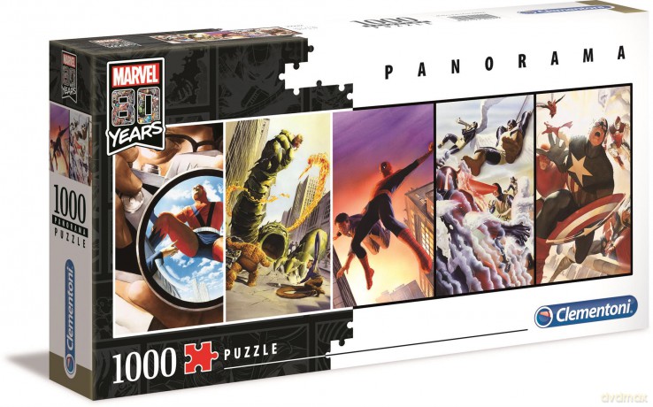 CLEMENTONI 1000 el. Panoramiczne Marvel 80 el. lat (39546) [PUZZLE]