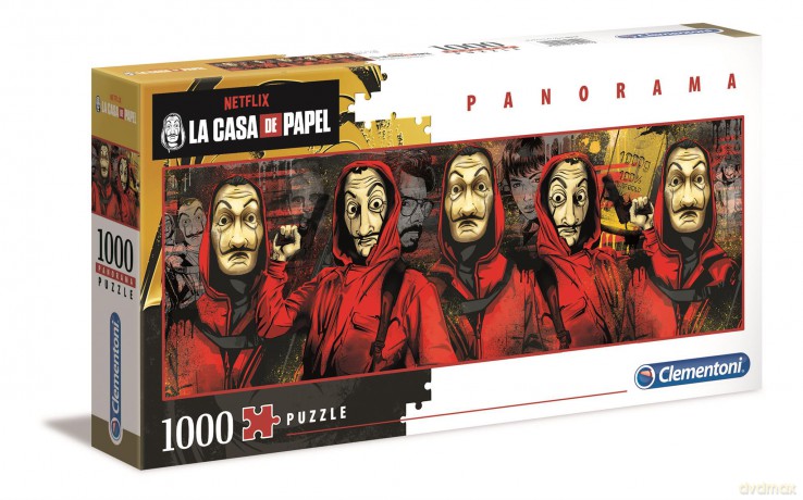 CLEMENTONI 1000 el. Panoramiczne Netflix La Casa de Papel (Dom z Papieru) (39545) [PUZZLE]