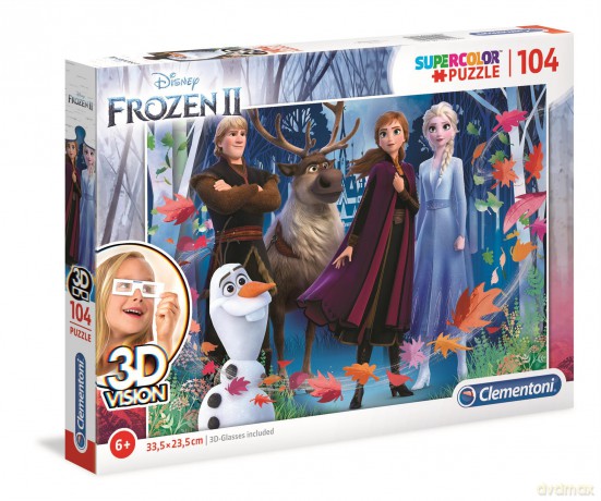 CLEMENTONI 104 el. 3d Vision Frozen 2 (20611) [PUZZLE]