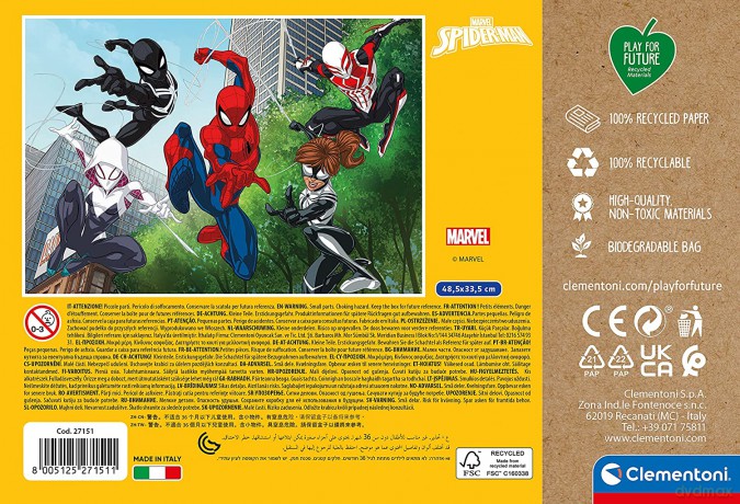 CLEMENTONI 104 el. play for future Spiderman (27151) [PUZZLE]