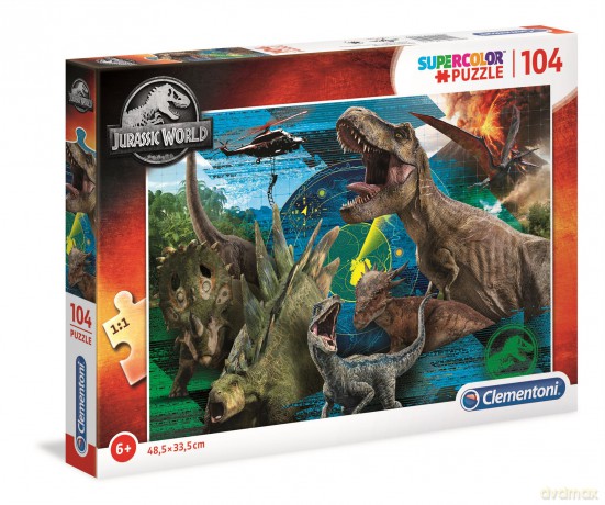 CLEMENTONI 104 el. super kolor Park Jurajski (27196) [PUZZLE]