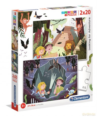 CLEMENTONI 2x20 el. el super kolor Szukam przygody (24763) [PUZZLE]