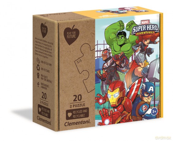 CLEMENTONI 2x20 el. Play for future Marvel Superhero (24775) [PUZZLE]