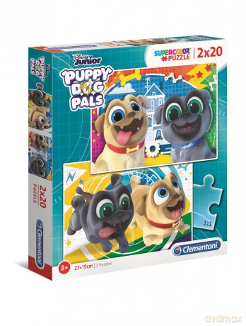 CLEMENTONI 2x20 el. super kolor Kumple szczeniąt (24767) [PUZZLE]