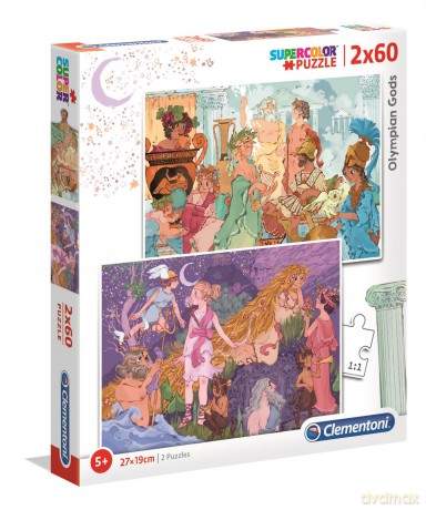 CLEMENTONI 2x60 el. super kolor Bogowie olimpijscy (21612) [PUZZLE]
