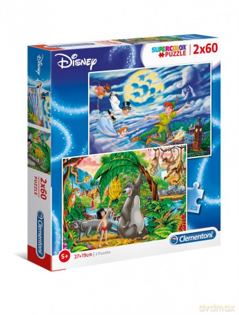 CLEMENTONI 2x60 el. super kolor Disney classic (21613) [PUZZLE]