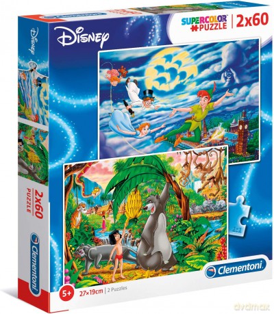 CLEMENTONI 2x60 el. super kolor Disney classic (21613) [PUZZLE]