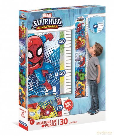 CLEMENTONI 30 el. miarka Superhero (20337) [PUZZLE]