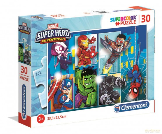 CLEMENTONI 30 el. Super kolor Superhero (20256) [PUZZLE]