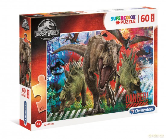 CLEMENTONI 60 el. maxi super kolor Dinozaury (26456) [PUZZLE]