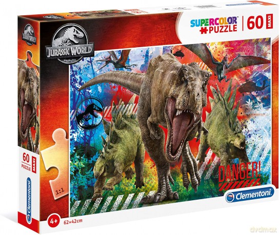 CLEMENTONI 60 el. maxi super kolor Dinozaury (26456) [PUZZLE]