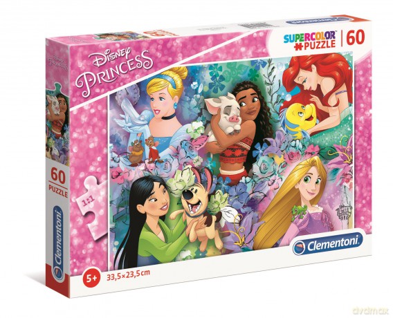 CLEMENTONI 60 el. Super kolor Princess (26995) [PUZZLE]