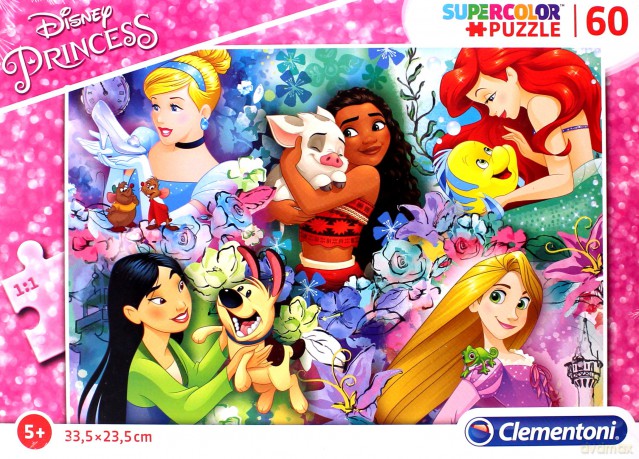 CLEMENTONI 60 el. Super kolor Princess (26995) [PUZZLE]