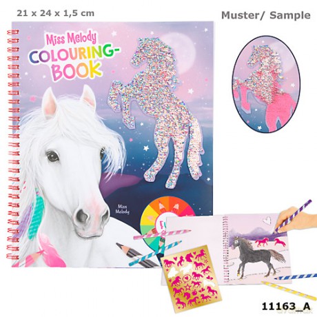 Kolorowanka z cekinami Miss Melody 11163A