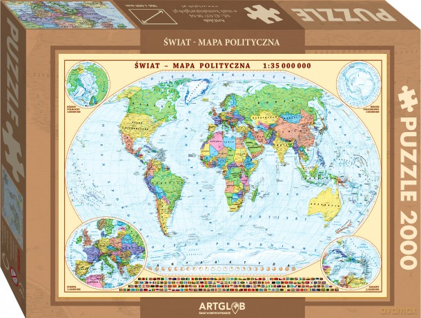 LIDER 2000 el. Świat polityczny mapa 1:35 el. 000 el. 000 [PUZZLE]