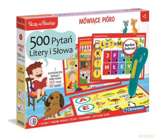 Mówiące pióro 500 pytań litery i słowa 50655