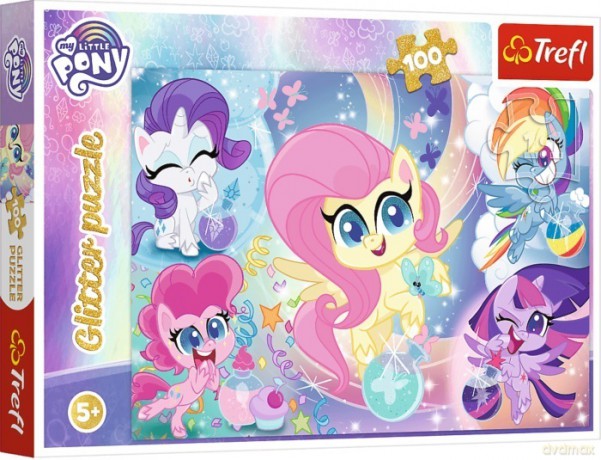 TREFL 100 el. brokatowe Błyszczące kucyki My little Pony (14821) [PUZZLE]