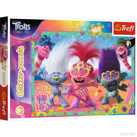 TREFL 100 el. brokatowe Trolle (14822) [PUZZLE]