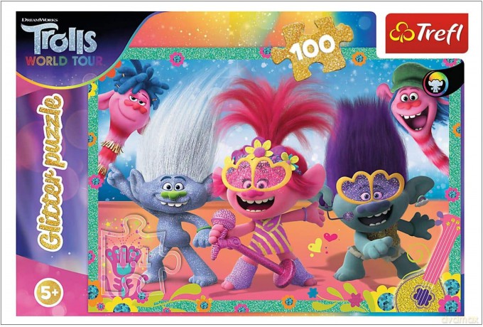TREFL 100 el. brokatowe Trolle (14822) [PUZZLE]