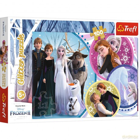 TREFL 100 el. brokatowe W blasku miłości Kraina lodu 2 [PUZZLE]