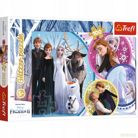 TREFL 100 el. brokatowe W blasku miłości Kraina lodu 2 [PUZZLE]