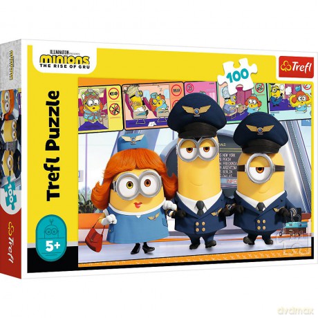 TREFL 100 el. Minionki na lotnisku (16390) [PUZZLE]