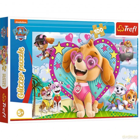 TREFL 100 el. w blasku nieba Psi Patrol (14818) [PUZZLE]