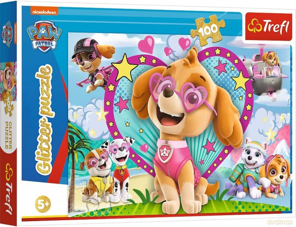 TREFL 100 el. w blasku nieba Psi Patrol (14818) [PUZZLE]