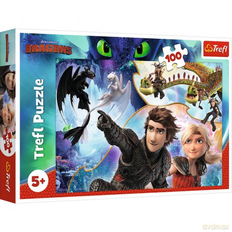 TREFL 100 el. W krainie smoków (16392) [PUZZLE]